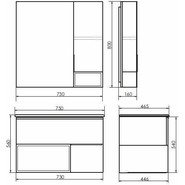 Тумба подвесная с раковиной Comforty Франкфурт 75 см (раковина чёрная) дуб шоколадно-коричневый - фото 5