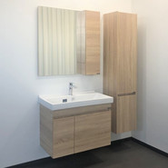 Тумба подвесная с раковиной Comforty Тромсе 80 см, дуб сонома - фото 5