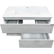 Тумба подвесная с раковиной Comforty Турин 90 см, дуб белый - фото 6