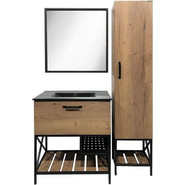 Зеркало Comforty Бредфорд 75 см, чёрный - фото 3