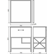 Зеркало Comforty Бредфорд 75 см, чёрный - фото 6