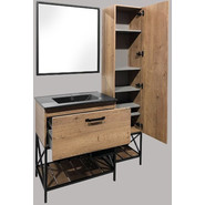 Зеркало Comforty Бредфорд 75 см, чёрный - фото 5