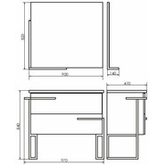 Зеркало Comforty Дюссельдорф 90 см, дуб дымчатый - фото 5