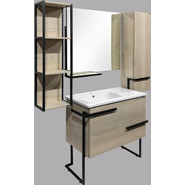 Зеркало Comforty Дюссельдорф 90 см, дуб дымчатый - фото 4