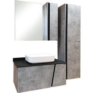 Пенал подвесной Comforty Эдинбург 40 см, бетон светлый - фото 3