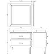 Зеркало Comforty Империя 80 см, белый - фото 4