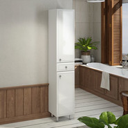 Пенал напольный Comforty Сочи 35 см, белый - фото 5