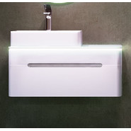 Тумба подвесная с раковиной Jorno Shine 90 см Shi.01.90/P/W, белый - фото 2