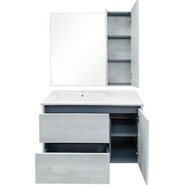 Зеркало-шкаф Comforty Бремен 90 см, дуб белый - фото 4