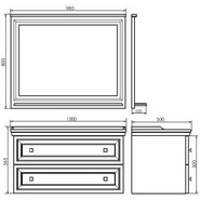 Зеркало Comforty Феррара 100 см, белый - фото 4