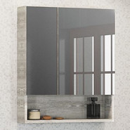 Зеркало-шкаф Comforty Никосия 60 см, дуб белый - фото 