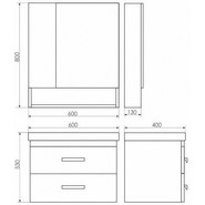Зеркало-шкаф Comforty Никосия 60 см, дуб белый - фото 6
