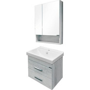 Зеркало-шкаф Comforty Никосия 60 см, дуб белый - фото 3