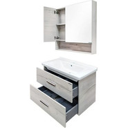 Зеркало-шкаф Comforty Парма 80 см, дуб дымчатый - фото 6