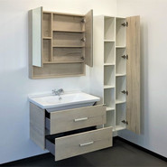 Зеркало-шкаф Comforty Парма 80 см, дуб дымчатый - фото 4