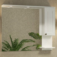 Зеркало-шкаф Comforty Севилья 100 см, слоновая кость - фото 