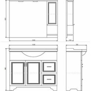 Зеркало-шкаф Comforty Севилья 100 см, слоновая кость - фото 5