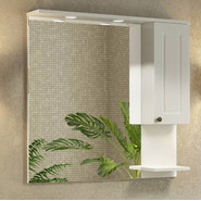 Зеркало-шкаф Comforty Севилья 85 см, слоновая кость - фото 