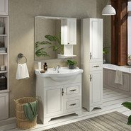 Зеркало-шкаф Comforty Севилья 85 см, слоновая кость - фото 2