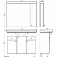 Зеркало-шкаф Comforty Сочи 85 см, белый - фото 5