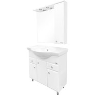 Зеркало-шкаф Comforty Сочи 85 см, белый - фото 4