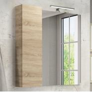 Зеркало-шкаф Comforty Тромсе 80 см, дуб сонома - фото 