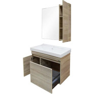 Зеркало-шкаф Comforty Тромсе 80 см, дуб сонома - фото 6