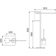 Стойка с держателем и ёршиком Timo Selene 10085/00 - фото 5