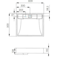 Раковина над стиральной машиной Акватон Рейн 60 см 1A72103KRW010 - фото 5