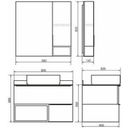 Зеркало-шкаф Comforty Штутгарт 90 см, дуб тёмно-коричневый - фото 6