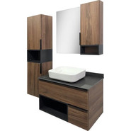 Зеркало-шкаф Comforty Штутгарт 90 см, дуб тёмно-коричневый - фото 3