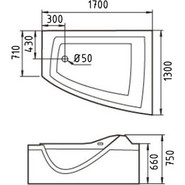 Ванна гидромассажная Gemy G9056 B 170x130 см R - фото 4