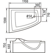 Ванна гидромассажная Gemy G9056 O 170x130 см L - фото 4