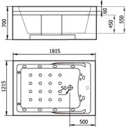 Ванна гидромассажная Gemy G9061 K 181x121 см L - фото 4