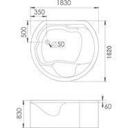 Ванна гидромассажная Gemy G9063 K 183x162 см - фото 4