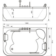 Ванна гидромассажная Gemy G9085 O 180x116 см L - фото 4