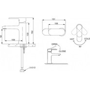 Смеситель для раковины BRAVAT OPAL F1125183CP-RUS - фото 2