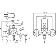 Смеситель для ванны BRAVAT ART F675109C-B, Цвет производителя: хром - фото 4