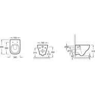 Унитаз подвесной безободковый Jacob Delafon Struktura EDF102-00 - фото 5