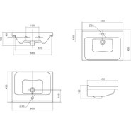 Раковина подвесная Santek Миранда 60 см 1.WH30.2.421 - фото 4