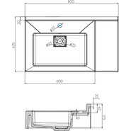 Раковина мебельная Акватон Сакура 80 см 1A71993KSK010 - фото 5