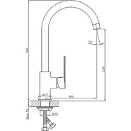Смеситель для кухни Haiba HB70590-7, чёрный матовый - фото 2