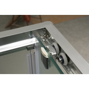 Душевое ограждение BelBagno 100-115х90 см UNIQUE-AH-1-100/115-90-C-Cr, хром/прозрачное, Цвет стекла: прозрачное, Размер - мм: 1000х900 - фото 3