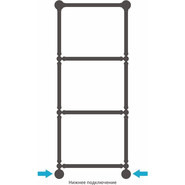 Полотенцесушитель водяной Сунержа Ренессанс 1304 П4 1250х500 мм 12-0280-1250, белый - фото 3