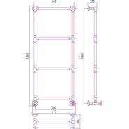 Полотенцесушитель водяной Сунержа Ренессанс 1304 П4 1250х500 мм 12-0280-1250, белый - фото 6