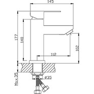 Смеситель для раковины Haiba HB10801, нержавеющая сталь - фото 2