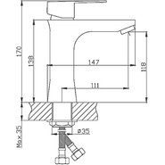 Смеситель для раковины Haiba HB10802, нержавеющая сталь - фото 2