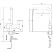 Смеситель для кухни Haiba HB70304-1, нержавеющая сталь - фото 2