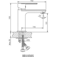 Смеситель для раковины Haiba HB10505-8, белый/хром - фото 3