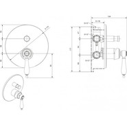 Смеситель для ванны Cezares APHRODITE-VDIM2-02-Bi, бронза, Цвет производителя: бронза - фото 2